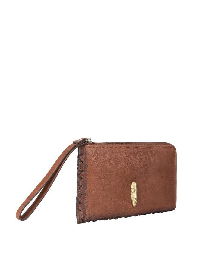 Hidesign Women's L-Zip Wallet (Tan) - Image 2